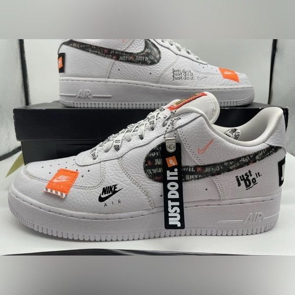 Deadstock 2018 Nike Air Force 1 07 Prm White/Black  Orange Men’s Sz 12 New - Picture 3 of 10